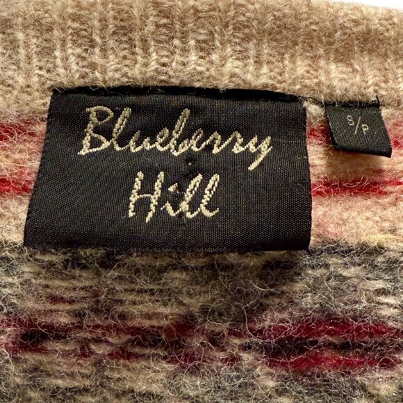 Vintage Fair Isle Shetland Wool Cardigan Sweater Small - Picture 5 of 6